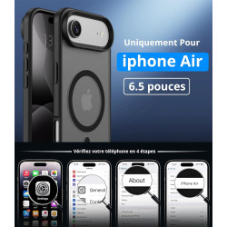 Vansdon Magnétique Coque pour iPhone Air avec 1 Verre Trempé, Compatible avec MagSafe, Protection Contre Les Chutes de qualité M