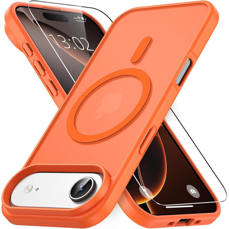 Vansdon magnétique coque pour iphone air avec 1 verre trempé, compatible avec magsafe, protection contre les chutes de qualité m