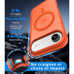 Vansdon magnétique coque pour iphone air avec 1 verre trempé, compatible avec magsafe, protection contre les chutes de qualité m