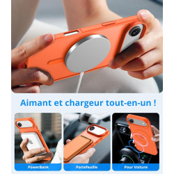 Vansdon magnétique coque pour iphone air avec 1 verre trempé, compatible avec magsafe, protection contre les chutes de qualité m