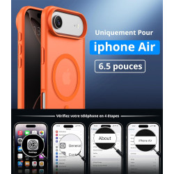 Vansdon magnétique coque pour iphone air avec 1 verre trempé, compatible avec magsafe, protection contre les chutes de qualité m