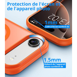 Vansdon magnétique coque pour iphone air avec 1 verre trempé, compatible avec magsafe, protection contre les chutes de qualité m