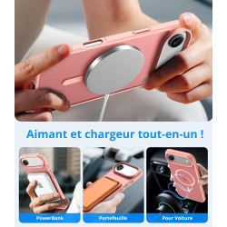 Vansdon Magnétique Coque pour iPhone Air avec 1 Verre Trempé, Compatible avec MagSafe, Protection Contre Les Chutes de qualité M