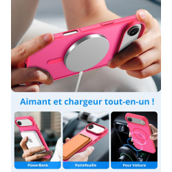 Vansdon Magnétique Coque pour iPhone Air avec 1 Verre Trempé, Compatible avec MagSafe, Protection Contre Les Chutes de qualité M