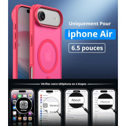 Vansdon Magnétique Coque pour iPhone Air avec 1 Verre Trempé, Compatible avec MagSafe, Protection Contre Les Chutes de qualité M