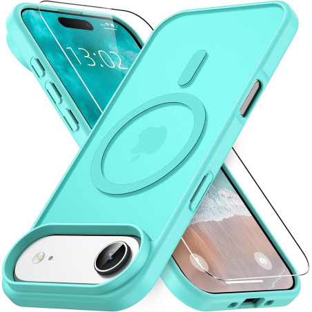 Vansdon Magnétique Coque pour iPhone Air avec 1 Verre Trempé, Compatible avec MagSafe, Protection Contre Les Chutes de qualité M