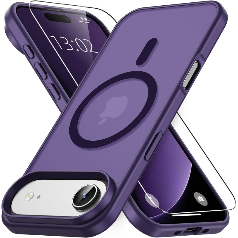 Vansdon Magnétique Coque pour iPhone Air avec 1 Verre Trempé, Compatible avec MagSafe, Protection Contre Les Chutes de qualité M