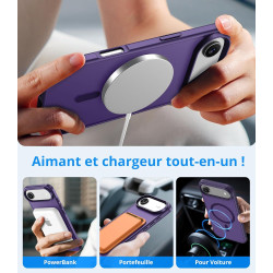 Vansdon Magnétique Coque pour iPhone Air avec 1 Verre Trempé, Compatible avec MagSafe, Protection Contre Les Chutes de qualité M