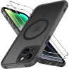 ivoler Coque Magnétique pour iPhone 14, Compatible avec Magsafe, 2 Pièces Verre Trempé - Étui Antichoc avec Protection Militaire
