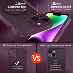 ivoler Coque Magnétique pour iPhone 14, Compatible avec Magsafe, 2 Pièces Verre Trempé - Étui Antichoc avec Protection Militaire