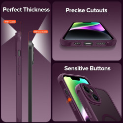 ivoler Coque Magnétique pour iPhone 14, Compatible avec Magsafe, 2 Pièces Verre Trempé - Étui Antichoc avec Protection Militaire