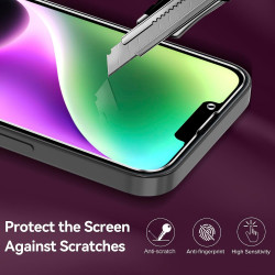 ivoler Coque Magnétique pour iPhone 14, Compatible avec Magsafe, 2 Pièces Verre Trempé - Étui Antichoc avec Protection Militaire