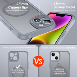 ivoler Coque Magnétique pour iPhone 14, Compatible avec Magsafe, 2 Pièces Verre Trempé - Étui Antichoc avec Protection Militaire