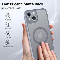 ivoler Coque Magnétique pour iPhone 14, Compatible avec Magsafe, 2 Pièces Verre Trempé - Étui Antichoc avec Protection Militaire