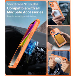 Ivoler coque magnétique pour iphone 14, compatible avec magsafe, 2 pièces verre trempé - étui antichoc avec protection militaire