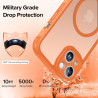 Ivoler coque magnétique pour iphone 14, compatible avec magsafe, 2 pièces verre trempé - étui antichoc avec protection militaire