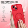 ivoler Coque Magnétique pour iPhone 14, Compatible avec Magsafe, 2 Pièces Verre Trempé - Étui Antichoc avec Protection Militaire