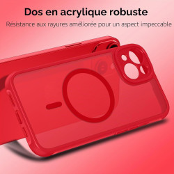 ivoler Coque Magnétique pour iPhone 14, Compatible avec Magsafe, 2 Pièces Verre Trempé - Étui Antichoc avec Protection Militaire