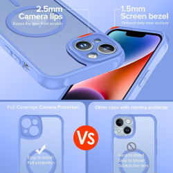 ivoler Coque Magnétique pour iPhone 14, Compatible avec Magsafe, 2 Pièces Verre Trempé - Étui Antichoc avec Protection Militaire