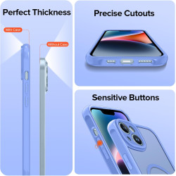 ivoler Coque Magnétique pour iPhone 14, Compatible avec Magsafe, 2 Pièces Verre Trempé - Étui Antichoc avec Protection Militaire