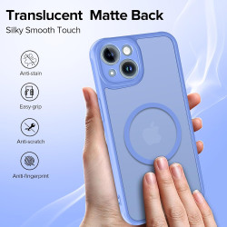 ivoler Coque Magnétique pour iPhone 14, Compatible avec Magsafe, 2 Pièces Verre Trempé - Étui Antichoc avec Protection Militaire