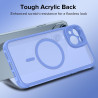 ivoler Coque Magnétique pour iPhone 14, Compatible avec Magsafe, 2 Pièces Verre Trempé - Étui Antichoc avec Protection Militaire