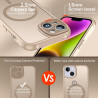 ivoler Magnétique Coque 3 en 1 Compatible avec iPhone 14 - Étui Antichoc avec Protection Militaire, 2 Pièces Verre Trempé, Houss