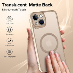 ivoler Magnétique Coque 3 en 1 Compatible avec iPhone 14 - Étui Antichoc avec Protection Militaire, 2 Pièces Verre Trempé, Houss