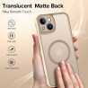 ivoler Magnétique Coque 3 en 1 Compatible avec iPhone 14 - Étui Antichoc avec Protection Militaire, 2 Pièces Verre Trempé, Houss