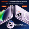 ivoler Coque Magnétique pour iPhone 14, Compatible avec Magsafe, 2 Pièces Verre Trempé - Étui Antichoc avec Protection Militaire