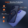 ivoler Coque Magnétique pour iPhone 16 Plus, Compatible avec MagSafe, Translucide Mat Arrière Étui de Protection en Silicone Liq