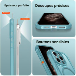 ivoler Coque Magnétique pour iPhone 11 Pro Max 6.5 Pouces, Compatible avec MagSafe, [Protection Antichoc Militaire] Translucide 