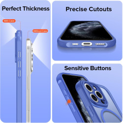 ivoler Coque Magnétique pour iPhone 11 Pro 5.8 Pouces, Compatible avec MagSafe, [Protection Antichoc Militaire] Translucide Mat 