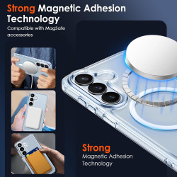 ivoler Magnétique Coque 3 en 1 Compatible avec Samsung Galaxy S26 5G - Étui Antichoc avec Protection Militaire, 2 Pièces Verre T