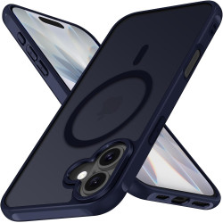 ivoler Coque Magnétique pour iPhone 17, Compatible avec MagSafe, [Protection Antichoc Militaire] Translucide Mat Arrière Étui de