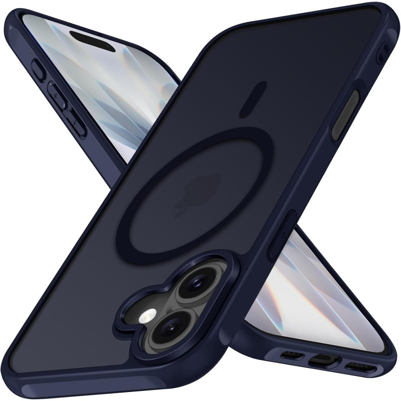 ivoler Coque Magnétique pour iPhone 17, Compatible avec MagSafe, [Protection Antichoc Militaire] Translucide Mat Arrière Étui de