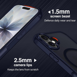 ivoler Coque Magnétique pour iPhone 17, Compatible avec MagSafe, [Protection Antichoc Militaire] Translucide Mat Arrière Étui de