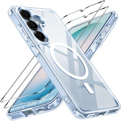 ivoler Coque Magnétique pour Samsung Galaxy S26+ 5G/ S26 Plus 5G avec 2 Pièces Verre Trempé, Compatible avec MagSafe, [Anti-Jaun