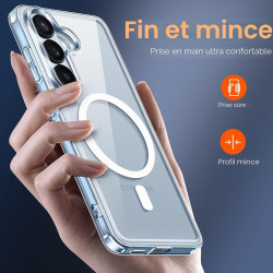 ivoler Coque Magnétique pour Samsung Galaxy S26+ 5G/ S26 Plus 5G avec 2 Pièces Verre Trempé, Compatible avec MagSafe, [Anti-Jaun
