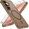 ivoler Coque Magnétique pour Samsung Galaxy S26 5G avec 2 Pièces Verre Trempé, Compatible avec MagSafe, Translucide Mat Arrière 