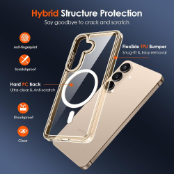 ivoler Magnétique Coque 3 en 1 Compatible avec Samsung Galaxy S26 5G - Étui Antichoc avec Protection Militaire, 2 Pièces Verre T
