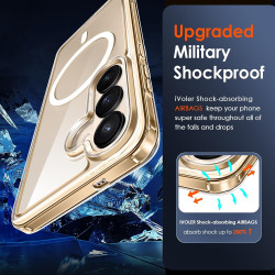 ivoler Magnétique Coque 3 en 1 Compatible avec Samsung Galaxy S26 5G - Étui Antichoc avec Protection Militaire, 2 Pièces Verre T