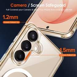 ivoler Magnétique Coque 3 en 1 Compatible avec Samsung Galaxy S26 5G - Étui Antichoc avec Protection Militaire, 2 Pièces Verre T