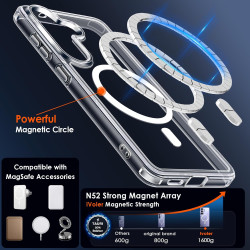ivoler Coque Magnétique pour Samsung Galaxy S26+ 5G/ S26 Plus 5G avec 2 Pièces Verre Trempé, Compatible avec MagSafe, [Anti-Jaun