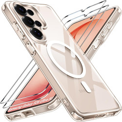 ivoler Coque Magnétique pour Samsung Galaxy S26 Ultra 5G avec 2 Pièces Verre Trempé, Compatible avec MagSafe, [Anti-Jaunissement