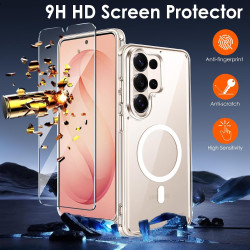 ivoler Coque Magnétique pour Samsung Galaxy S26 Ultra 5G avec 2 Pièces Verre Trempé, Compatible avec MagSafe, [Anti-Jaunissement
