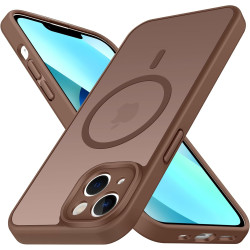 ivoler Coque Magnétique pour iPhone 13 6.1 Pouces, Compatible avec MagSafe, [Protection Antichoc Militaire] Translucide Mat Arri