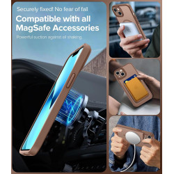 ivoler Coque Magnétique pour iPhone 13 6.1 Pouces, Compatible avec MagSafe, [Protection Antichoc Militaire] Translucide Mat Arri