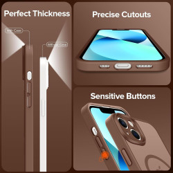 ivoler Coque Magnétique pour iPhone 13 6.1 Pouces, Compatible avec MagSafe, [Protection Antichoc Militaire] Translucide Mat Arri
