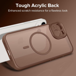 ivoler Coque Magnétique pour iPhone 13 6.1 Pouces, Compatible avec MagSafe, [Protection Antichoc Militaire] Translucide Mat Arri